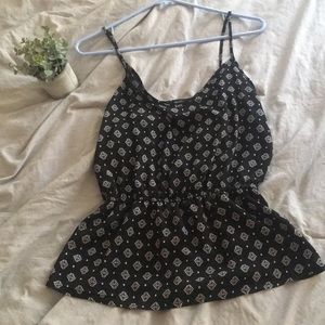 Forever 21 Printed Cinched Waist Tank
